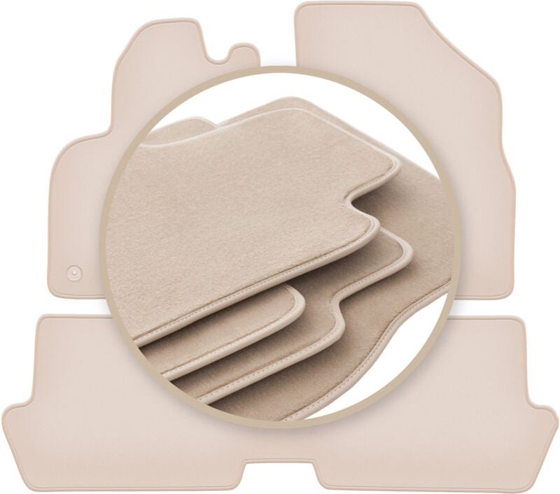 Beige PREMIUM-Matten für: Peugeot 3008 I Minivan 2009-2016