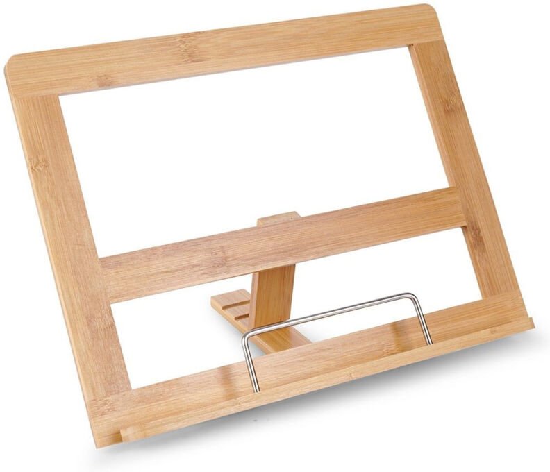 Kochbuchständer aus Bambus