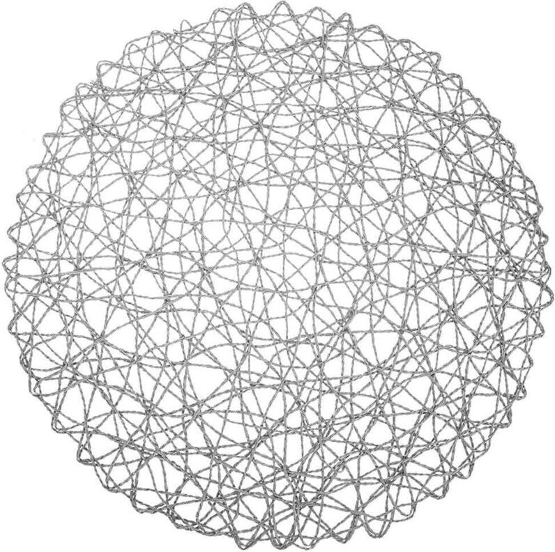 Gray round placemat in paper 35 cm diameter