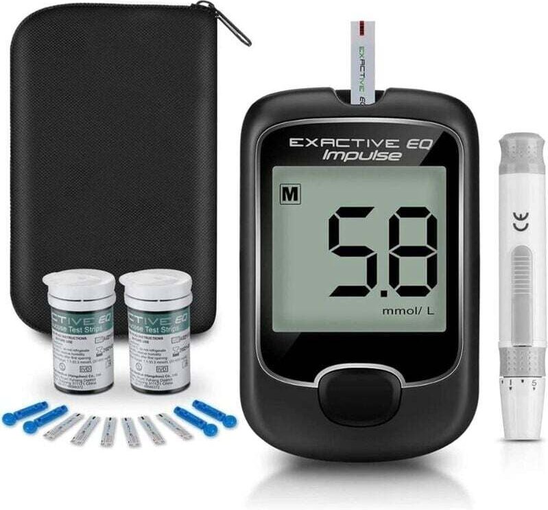 CHOYCLIT Blutzuckermessgerät, LCD-Bildschirm Automatisches Blutzuckermessgerät Diabetes-Blutzuckertestkit