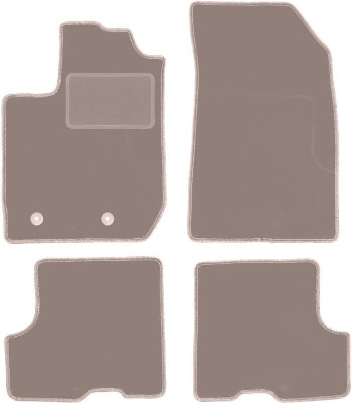 Beige Veloursmatten für: Dacia Sandero II FL Fließheck (2018-2021)