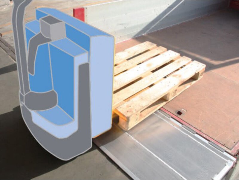 Stahl-Überfahrbrücke /Ladebordwand (LxB) 1815x1250mm, Traglast 2100kg - MS040AC/1815