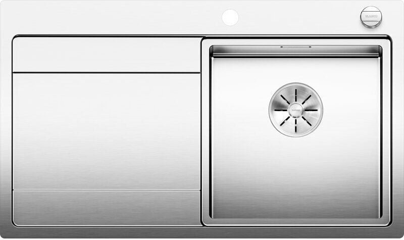 Blanco - Divon ii - Spülbecken, 86x51 cm, mit Abtropffläche und Exzenterbedienung, Edelstahl 521658