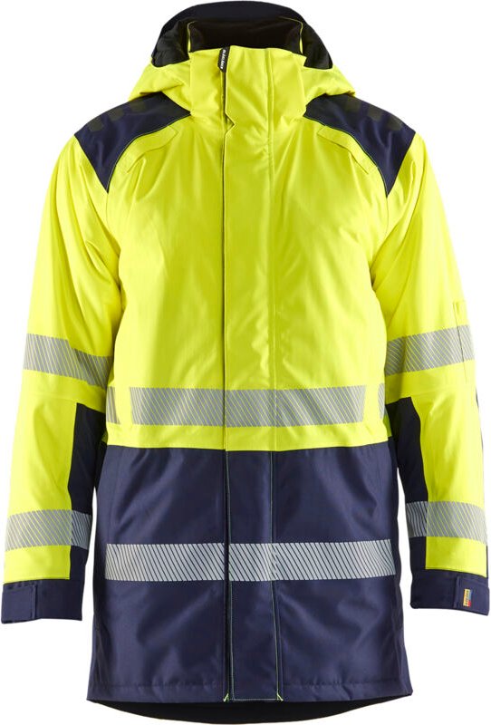 Arbeitsparka Winter Hochsichtbarkeit 4457 - Gelb/Navy 4XL