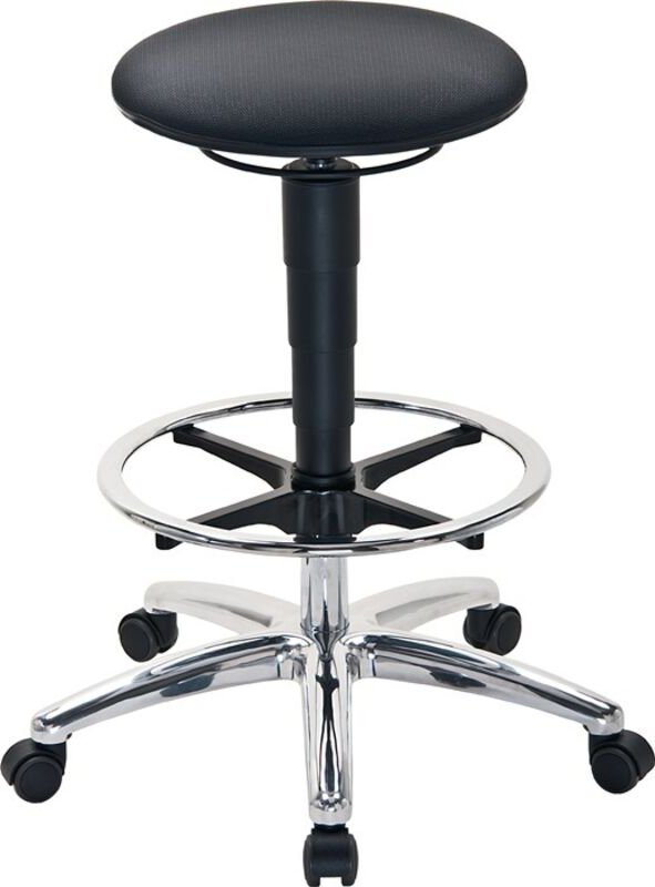 FP - interstuhl Drehhocker Sitz-Stop-Rollen + Fußring - 9469SP01-525-807