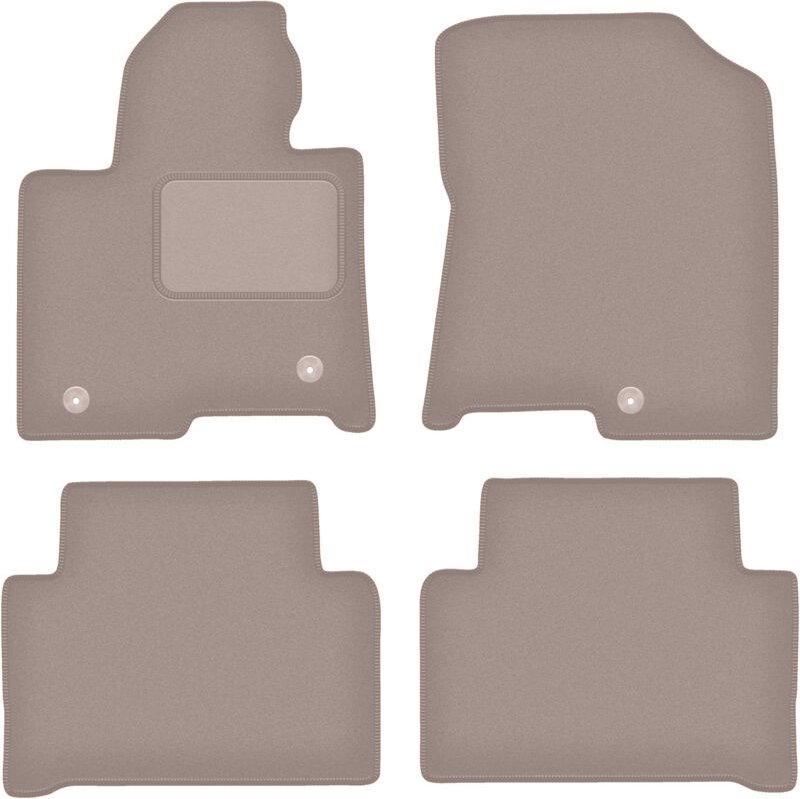 Beige Velours-Fußmatten für: Kia Sorento IV XL Hybrid SUV (2020-)
