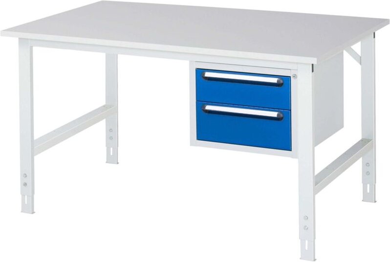 Rau Arbeitstisch Tom höhenverstellbar KM03, B1500xT1000xH760-1080mm, M-Platte-22mm