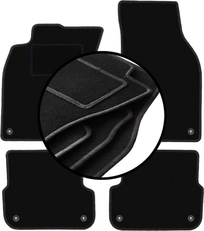Komplettset Veloursmatten für: Audi A6 C6 Limousine, Kombi, Avant (2004-2006)