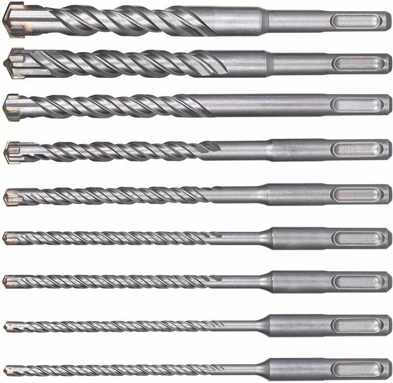 Betonbohrer-Hersteller - Bohrersortiment - SDS-plus - 9-teilig (5 mm 16 mm) Elektrischer Hammerbohrer SDS-Plus Kreuzbohr...