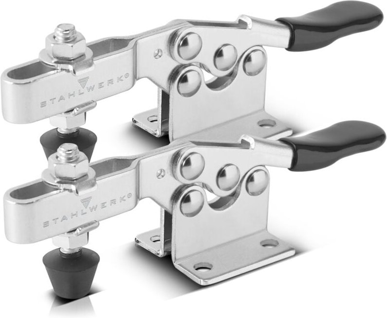 Stahlwerk - Knebelklemme 2er Set 90kg 198lbs Senkrechtspanner Kniehebelspanner