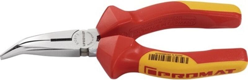 Flachrundzange Länge 160 mm 40° gewinkelt vde Mehrkomponenten-Hüllen