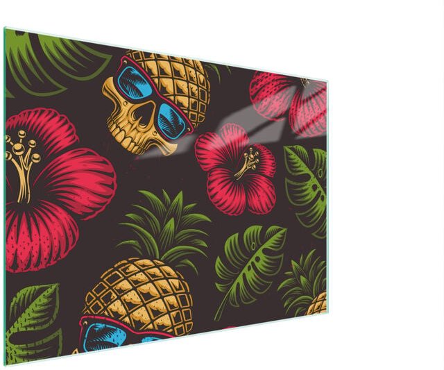 Glasschneidebrett 30x22 Ananas