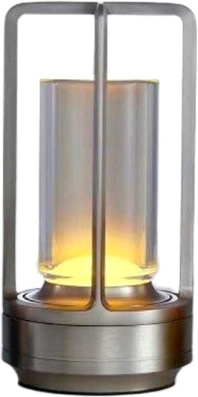 Wiederaufladbares RGB-Nachtlicht im japanischen Stil mit Fernbedienung Ambientec Touch, 2600 mAh, Silber