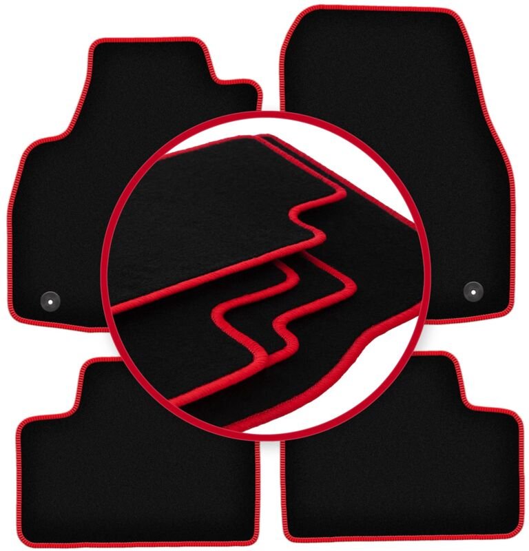 CARLUX-RED Autofußmatten für: Opel Astra H Limousine, Schrägheck, Kombi, TwinTop, Cabrio, Coupé (2003-2010)