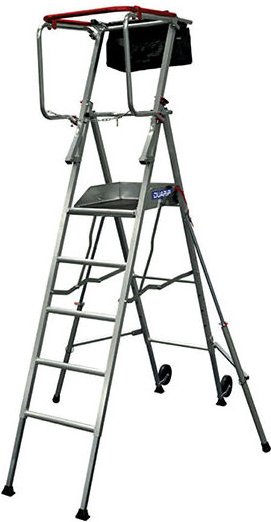 Thumbnail - Mobile Podestleiter 5 Stufen - Maximale Arbeitshöhe 3.40m - 18.407