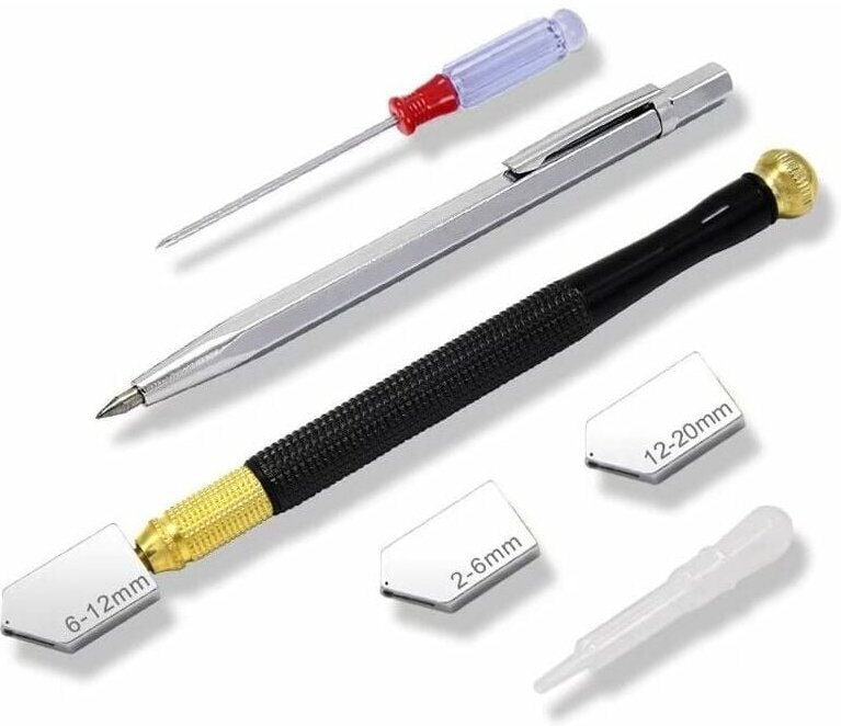 Keyouny - Profi Glasschneider, Manueller Glasschneider, Diamantglasschneider, Glasschneider, Glasschneider für 2-20mm, S...