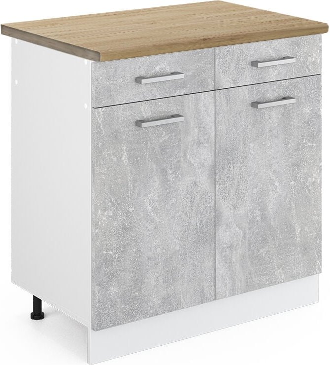 Thumbnail - Vicco - Küchenunterschrank R-Line, Beton, 80 cm , ap Eiche