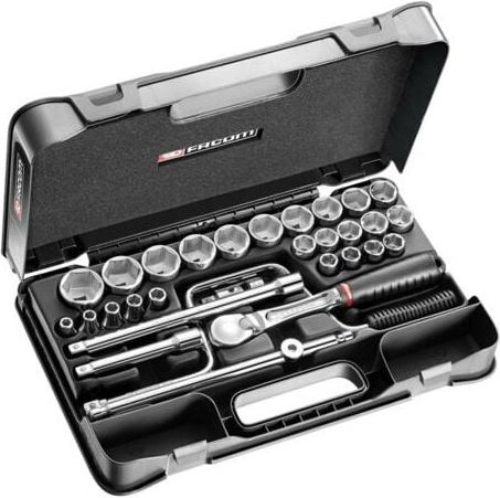 Steckschlüsselsatz Facom 1/2 - metrischer Sechskant - 30 Teile - S.161-5P6