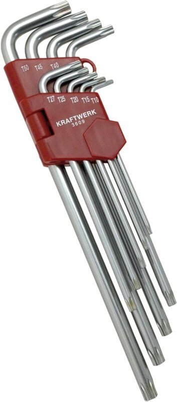 9-t. TX-Stiftschlüssel-Satz/Bohr T10-T50