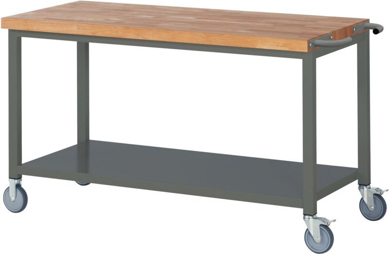 Fahrbare Werkbank Premium mit Ablageboden BxTxH 1500x700x880 mm - Stier