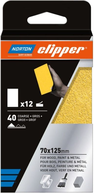 Norton - Lochgarnitur für Schwingschleifer Korn 40 70x125 mm 12 St. - 66261131057