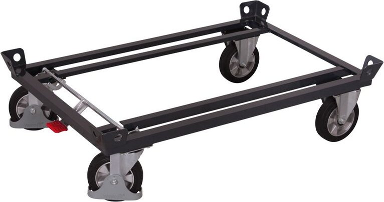 VARIOfit Palettenfahrgestelle für Gitterboxen/Europaletten mit Gummibereifung 1200kg Tragkraft 1210x810mm Anthrazitgrau