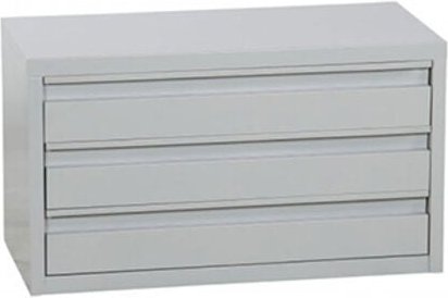Container mit 3 Schubladen - Grau - 4091071224