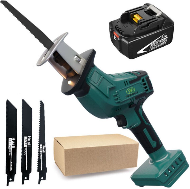 Sägeblatt, Akku-Sägeblatt, Sägeblatt mit variabler Geschwindigkeit, 4-Klingen zum Schneiden von Metall-PVC-Rohren+5.5A-B...