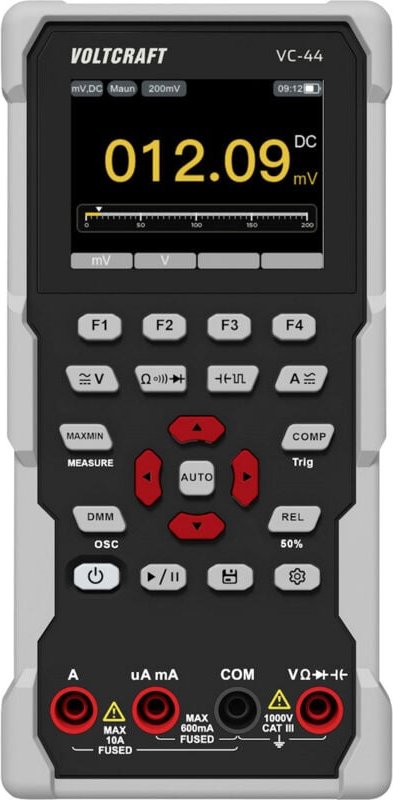 VOLTCRAFT VC-44 Hand-Multimeter und 1 Kanal Oszilloskop digital CAT III 1000 V Anzeige (Counts): 20