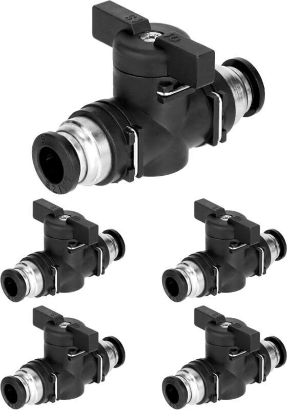 5 Stück Pneumatik-Absperrventil, Pneumatikanschluss zum schnellen Anschluss von Pneumatikschläuchen (Ø8mm) Mumu