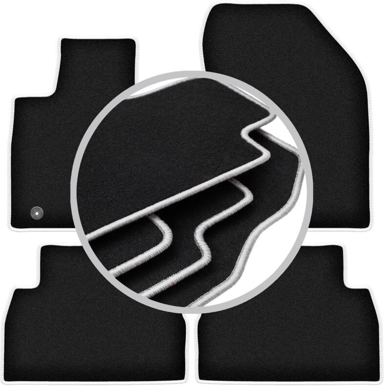 CARLUX-SILVER Autofußmatten für: Hyundai SantaFe IV SUV (2018-)