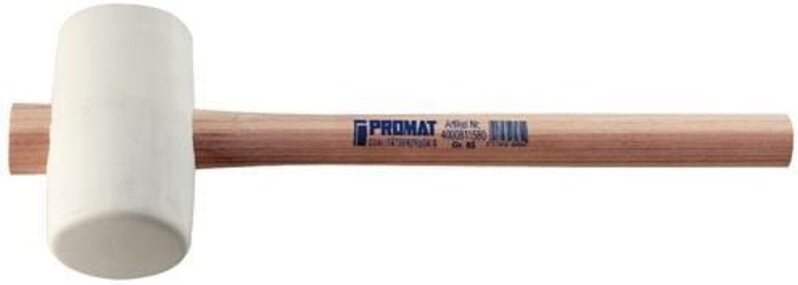 Gummihammer Gummihammer Kopf-Ø 90 mm Kopflänge 139 mm weiß Esche 70 Shore a flache Bahn - Promat