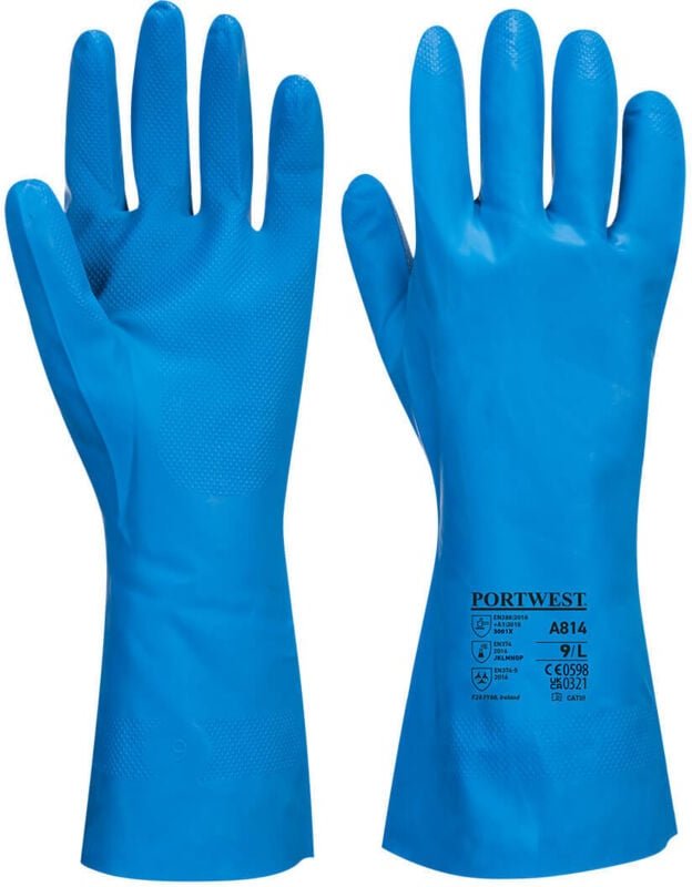 Nitrilhandschuhe Lebensmittelkontakt Blau 2XL - Größe 11