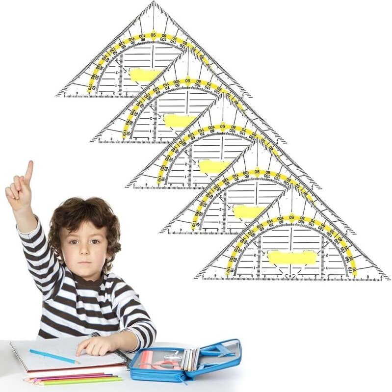 Sollbry - Geometrisches Quadrat, multifunktionales Dreieck, geometrisches Dreieck, Dreieck zum Zeichnen von Kreisen, Geo...