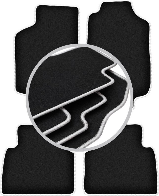 CARLUX-SILVER Autofußmatten für: Saab 9-5 I Y3SE Limousine, Kombi (1997-2005)