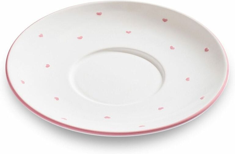 Gmundner Keramik - Herzerl Rosa, Unterteller Teetasse Maxima (Ø18cm)