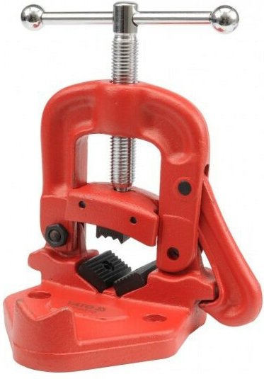 Yato - Rohrschraubstock Schraubstock Rohr Sanitär Rot 0,5- 3 Zoll 90 mm