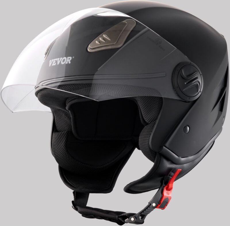 Motorradhelm Motocross-Helme 3/4 Gesicht Größe xl, Helme aus abs mit Bluetooth-Schlitz & Wechselglas, DOT-geprüfter bequ...
