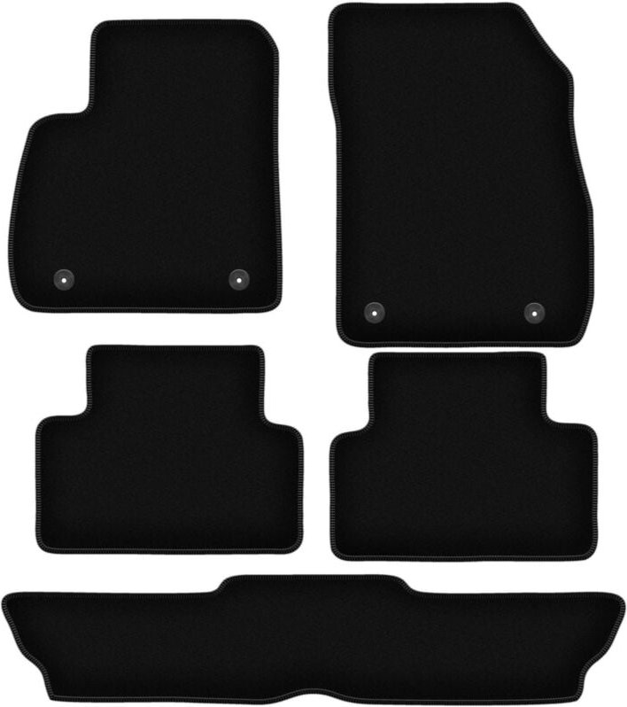 BASIC schwarze Veloursmatten für: Opel Zafira C 7-Sitzer (2012-2019)