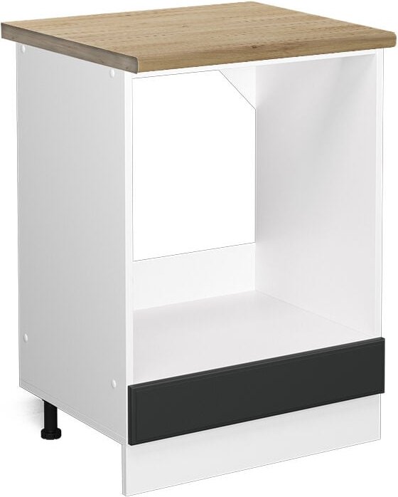 Vicco - Herdumbauschrank R-Line, Anthrazit Landhaus, 60 cm , ap Eiche