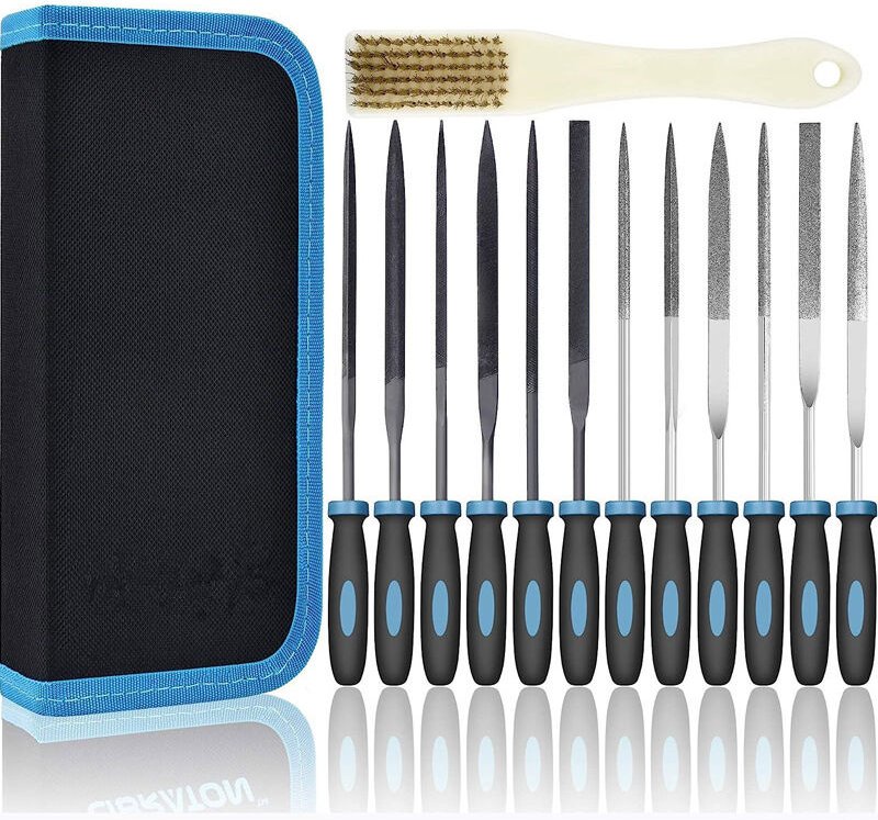 Diamantfeile, Metallfeilen, Nadelfeilen-Set, 13-teilige Nadelfeilen, Minifeilen für Metall, Holz und Kunststoff