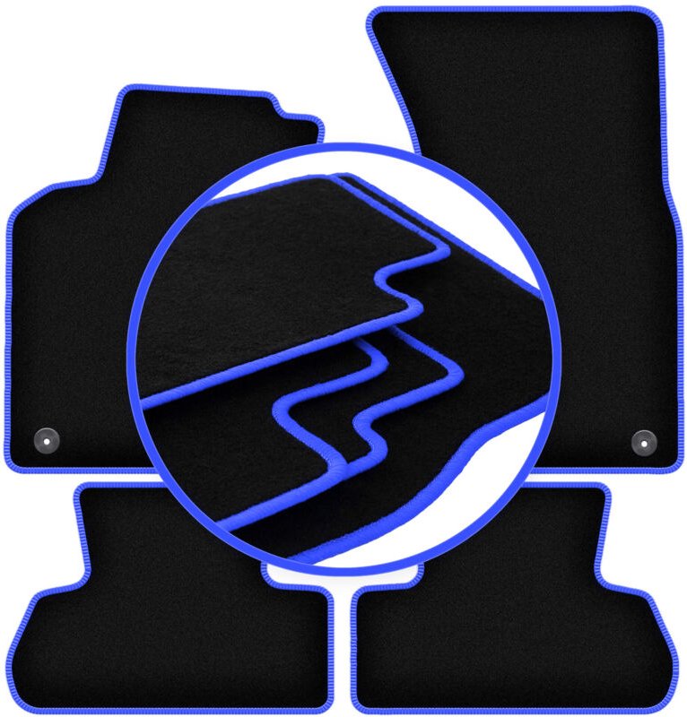 CARLUX-BLUE Autofußmatten für: Audi Q5 I SUV (2008-2017)