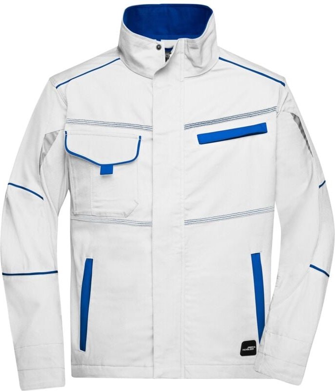 Thumbnail - James&nicholson - Funktionelle Jacke JN849 Gr. m white/royal