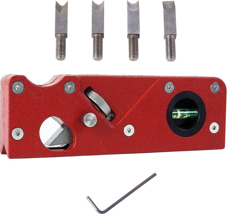 Holzbearbeitungs-Eckenhobel, 45-Grad-Fasenhobel, Anfasen, Trimmen, Holzhandhobel für die Holzbearbeitung(Rot) - Ahlsen
