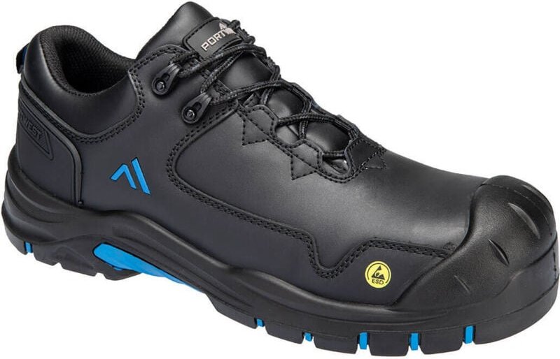 Arbeitsschuhe niedrig Apex S3S ESD HRO SR SC FO Schwarz/Blau 43