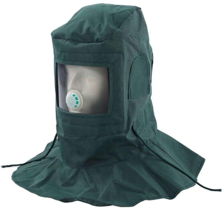 Sandstrahlhaube Schleifhaube, Helm Winddichte Maske/Sandstrahler, Staubschutzmaske Gesichtsmaske