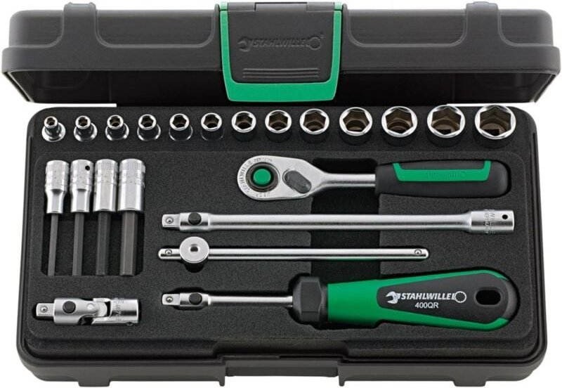 Stahlwille Steckschl.-Grt. 1/4' 22tlg. 40/44/17/5QR