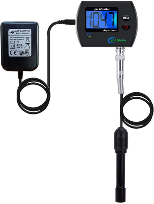 pH-Tester, digitales LCD-Wasserqualitätsmessgerät für Aquarien und Schwimmbäder (EU-Stecker 220 V)