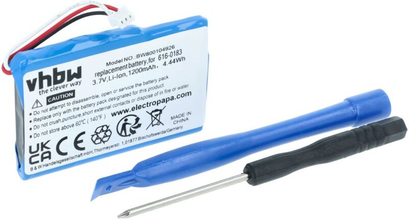 Vhbw - Akku kompatibel mit Apple iPod Photo 60GB M9586KH/A, 60GB M9586LL/A MP3-Player Musik Player (1200 mAh, 3,7 v, Li-...