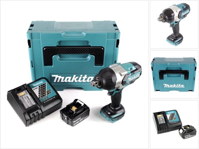 Dtw 1001 RF1J Akku Schlagschrauber 18V 3/4" 1050Nm Brushless + 1x Akku 3,0Ah + Ladegerät + Makpac - Makita